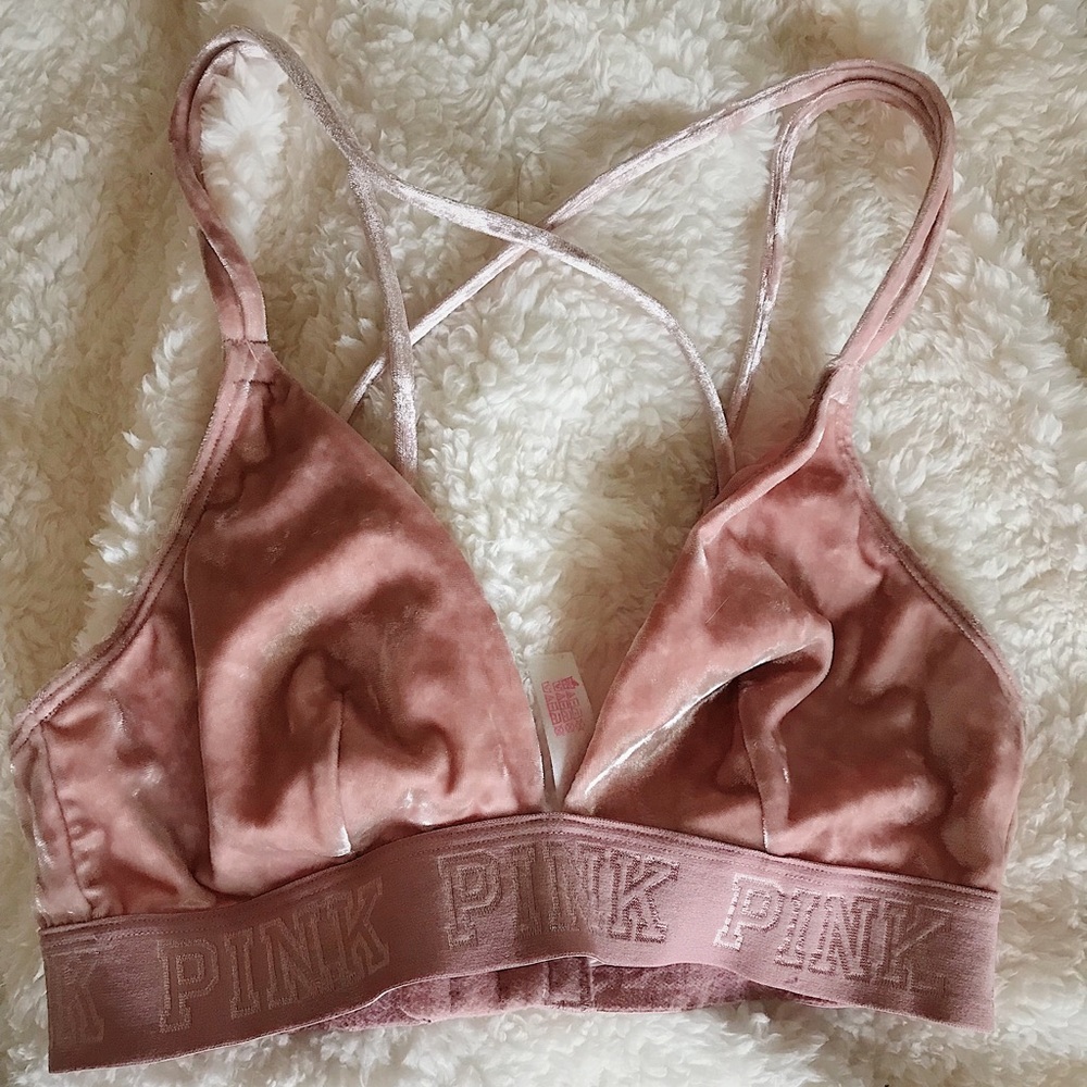 PINK velvet bra